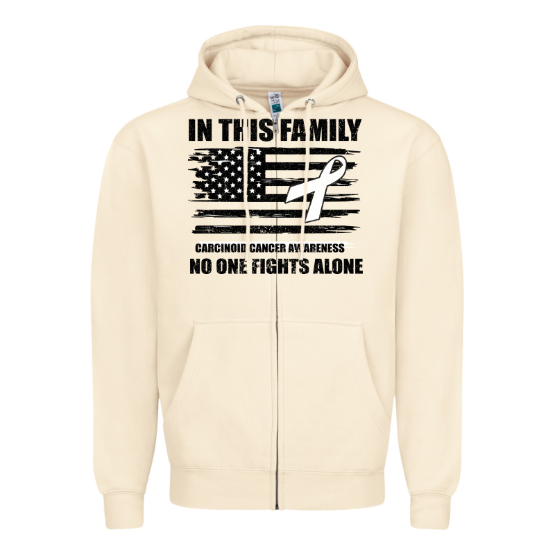 No One Fights Alone Pancreatic Cancer Awareness Zipper Hoodie by Bettercallsaul | Teevron