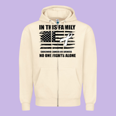 No One Fights Alone Pancreatic Cancer Awareness Zipper Hoodie Designed By Bettercallsaul