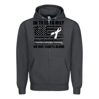 Smoke No One Fights Alone Pancreatic Cancer Awareness Zipper Hoodie - Bettercallsaul
