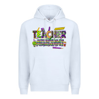 White mardi gras teacher assistant Premium Hoodie - CowGirlArtShop