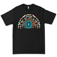 Black western turquoise aztec cowhide serape  rainbows Premium Tee - AdoDesignShop
