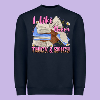 I Like Them Thick And Spicy Heavyweight Sweatshirt Designed By Maliassmallbusiness