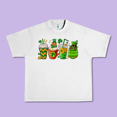 St. Patricks Day Coffee Cups Urban Heavy Tee Designed By Maliassmallbusiness