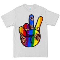 Dove Grey pride leopard peace hand Premium Tee - JahusDesignShop