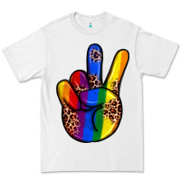 White pride leopard peace hand Premium Tee - JahusDesignShop