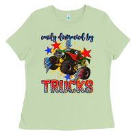 Matcha easily distracted by trucks Ladies Tee - AdoDesignShop