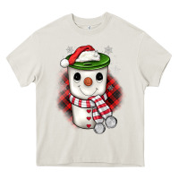 Christmas Snowman Coffee Heavy Core Tee | Teevron