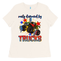 Bone easily distracted by trucks Ladies Tee - AdoDesignShop