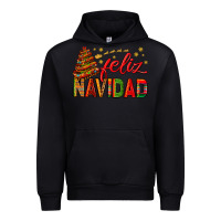 Black Feliz Navidad With Sombrero Tree Urban Hoodie - BundleAndBundleShop