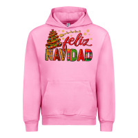Fuchsia Pink Feliz Navidad With Sombrero Tree Urban Hoodie - BundleAndBundleShop