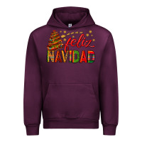 Mauve Wine Feliz Navidad With Sombrero Tree Urban Hoodie - BundleAndBundleShop