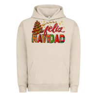 Pigment French Oak Feliz Navidad With Sombrero Tree Urban Hoodie - BundleAndBundleShop