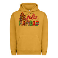 Pigment Peanut Butter Feliz Navidad With Sombrero Tree Urban Hoodie - BundleAndBundleShop