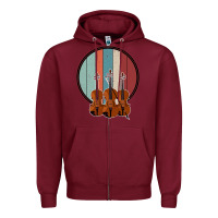 Burgundy Violin Vintage Zipper Hoodie - Bettercallsaul