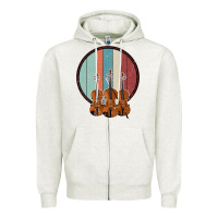 Oatmeal Heather Violin Vintage Zipper Hoodie - Bettercallsaul