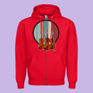 Violin Vintage Zipper Hoodie Designed By Bettercallsaul