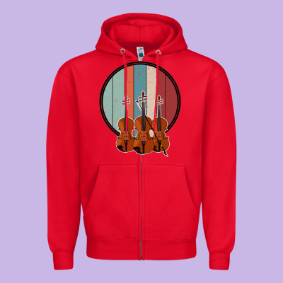Violin Vintage Zipper Hoodie Designed By Bettercallsaul