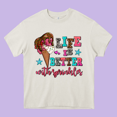 Life Is Better With Sprinkles Heavy Core Tee Designed By Adodesignshop
