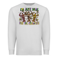 Dove Grey im just here for the crawfish Premium Sweatshirt - CowGirlArtShop