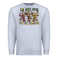 Heather Grey im just here for the crawfish Premium Sweatshirt - CowGirlArtShop