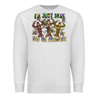 Oatmeal Heather im just here for the crawfish Premium Sweatshirt - CowGirlArtShop