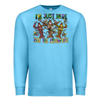 Ocean Blue im just here for the crawfish Premium Sweatshirt - CowGirlArtShop