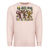 Pale Pink im just here for the crawfish Premium Sweatshirt - CowGirlArtShop