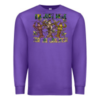 Purple im just here for the crawfish Premium Sweatshirt - CowGirlArtShop