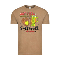 Vintage Coffee hot mess always stressed softball mama stanley cup Vintage Tee - MaliasSmallBusiness
