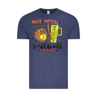 Vintage Denim hot mess always stressed softball mama stanley cup Vintage Tee - MaliasSmallBusiness