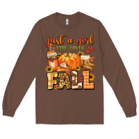 Chestnut just a girl who loves fall Long Sleeve Tee - MaliasSmallBusiness