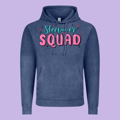 Sleepover Squad Vintage Hoodie Designed By Maliassmallbusiness