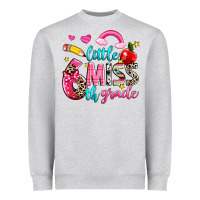 Heather Grey little miss sixth grade Heavyweight Sweatshirt - NancyCooperArtShop