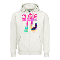 Oatmeal Heather cutie Zipper Hoodie - Bettercallsaul
