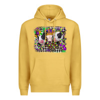 Antique Gold mardi gras heifers Premium Hoodie - CowGirlArtShop