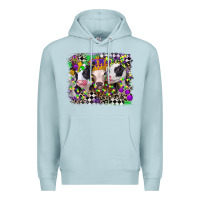 Blue Mist mardi gras heifers Premium Hoodie - CowGirlArtShop