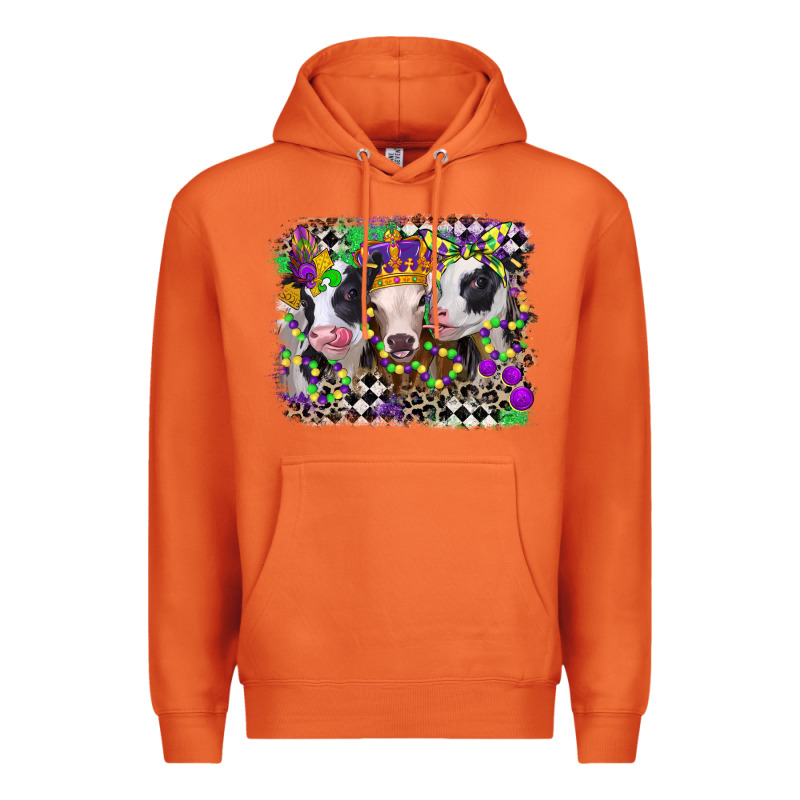 Mardi Gras Heifers Premium Hoodie by CowGirlArtShop | Teevron