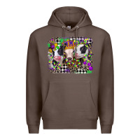 Coffee mardi gras heifers Premium Hoodie - CowGirlArtShop
