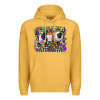 Mustard mardi gras heifers Premium Hoodie - CowGirlArtShop