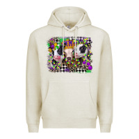 Oatmeal Heather mardi gras heifers Premium Hoodie - CowGirlArtShop