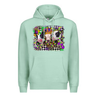 Seafoam mardi gras heifers Premium Hoodie - CowGirlArtShop
