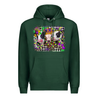 Sports Green mardi gras heifers Premium Hoodie - CowGirlArtShop