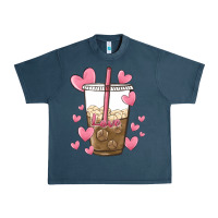 Midnight Navy valentine coffee lover Urban Heavy Tee - MaliasSmallBusiness
