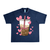 Navy valentine coffee lover Urban Heavy Tee - MaliasSmallBusiness