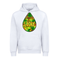 White St.patrick's teardrop earrings Urban Hoodie - FaDigitalArtStudio
