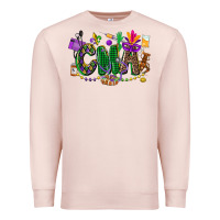 Pale Pink cma mardi gras cowgirl Premium Sweatshirt - CowGirlArtShop