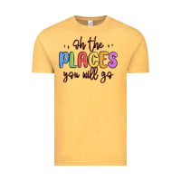 Vintage Mustard oh the places you will go Vintage Tee - MaliasSmallBusiness
