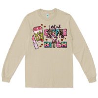 Mushroom i pretend coffee helps but im still a bitch Long Sleeve Tee - MaliasSmallBusiness