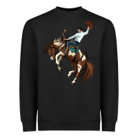 Black american paint horse rodeo cowboy Heavyweight Sweatshirt - MaliasSmallBusiness
