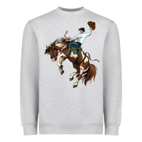 Heather Grey american paint horse rodeo cowboy Heavyweight Sweatshirt - MaliasSmallBusiness